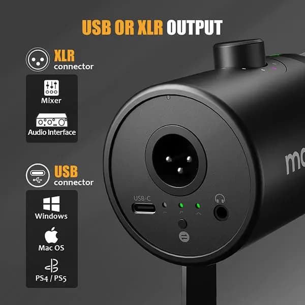 Maono PD400X USB/XLR Dynamic Microphone for Podcasting, Streaming & Recording — thumbnail 3 of 6