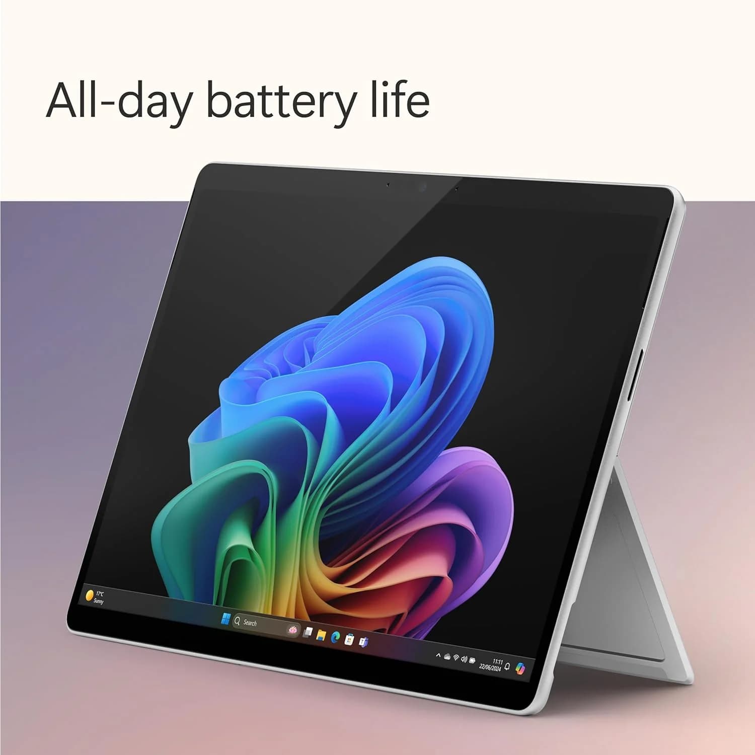 Microsoft Surface Pro 11 Copilot+ PC, 13" LCD 120Hz Touchscreen, Snapdragon X Elite, 32GB RAM, 1TB SSD,Shared Qualcomm Adreno Graphics, Windows 11 Pro, Platinum — thumbnail 2 of 9