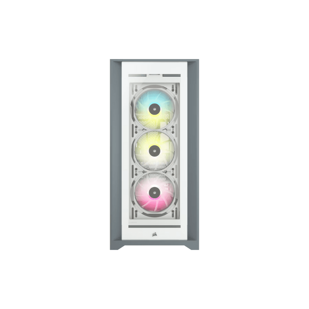 CORSAIR ICUE 5000X RGB TEMPERED GLASS MID-TOWER SMART CASE  WHITE — thumbnail 2 of 6