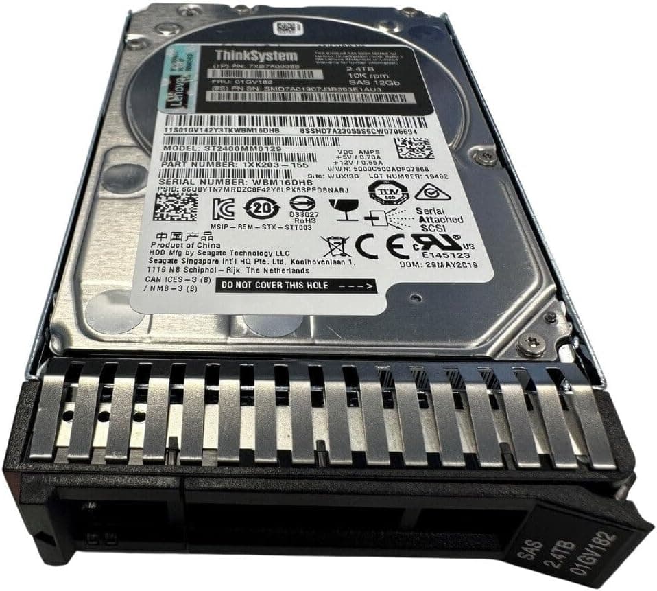 Lenovo ThinkSystem 2.4TB 10K RPM SAS 12Gbps 2.5" Hot Swap HDD, 512e — thumbnail 2 of 3