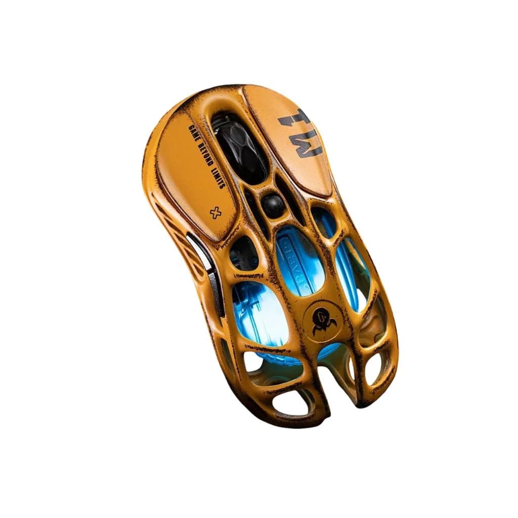 GravaStar Mercury M1 Pro Wireless PRO-YLW Gaming Mouse - Battle Worn Yellow — thumbnail 3 of 4