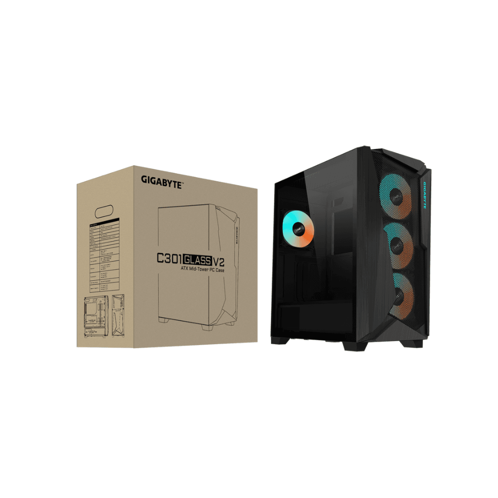 CASE GIGABYTE C301G V2 ATX GLASS BLACK