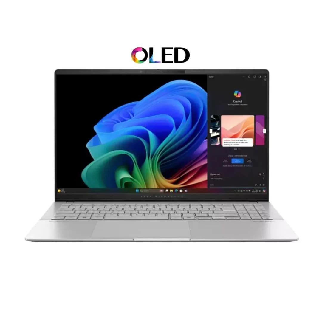 Asus Vivobook S 15 K5507QA-MA048W, Snapdragon X Plus, RAM 16GB, 1TB SSD, Qualcomm® Adreno™, 15.6 3K OLED 120Hz, Cool Silver