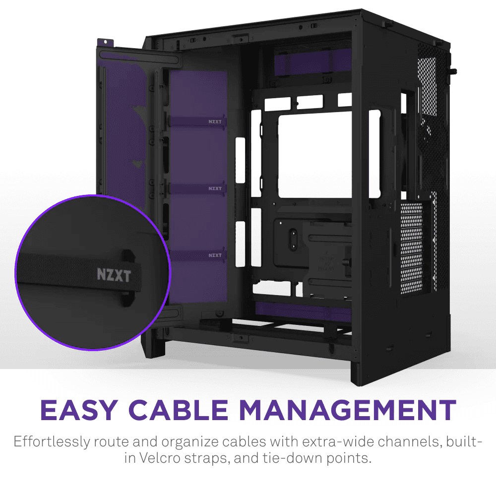 NZXT H9 FLOW RGB DUAL-CHAMBER MID TOWER Airflow Black CASE — thumbnail 9 of 9