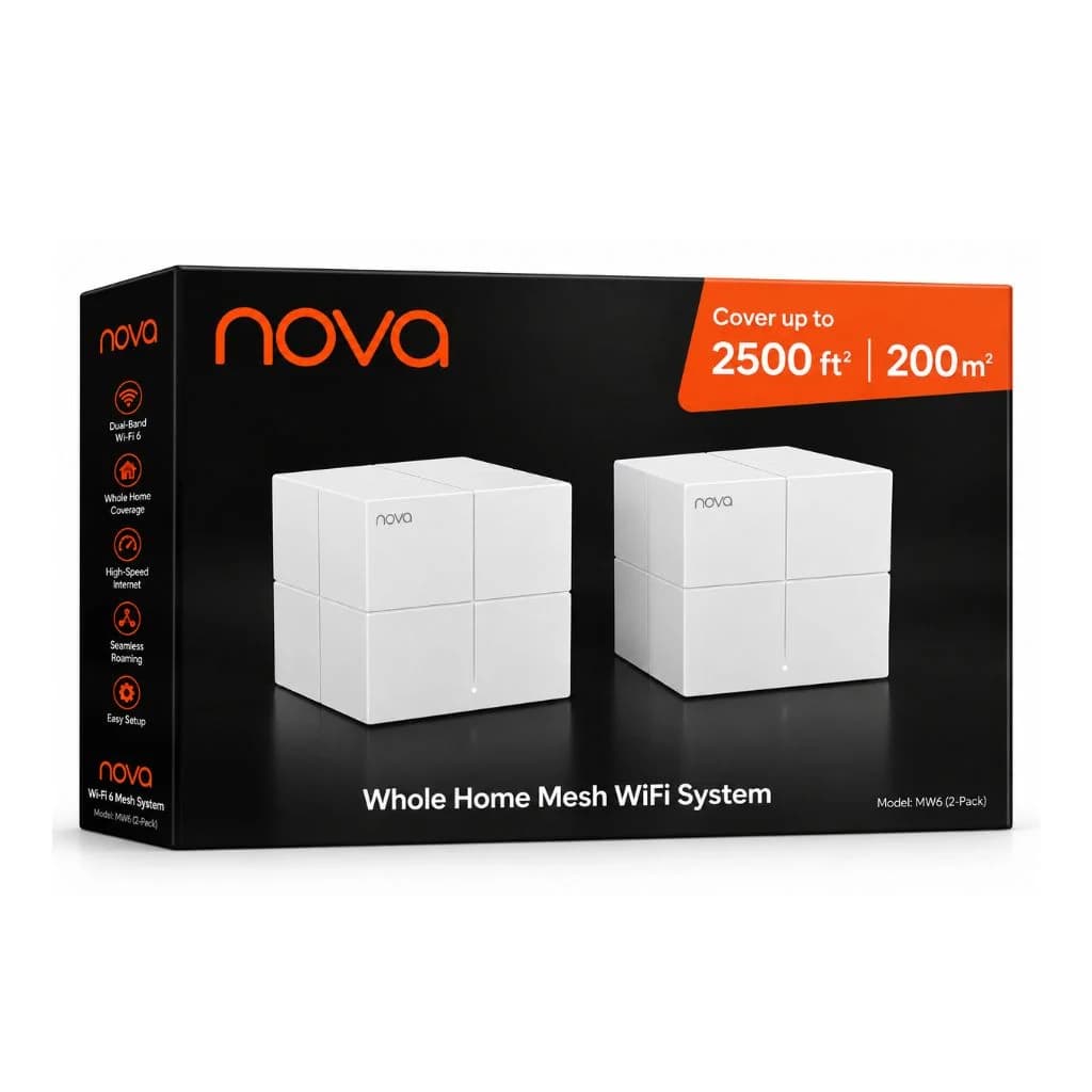 Tenda Nova MW6 2-Pack - Whole Home Mesh Wi-Fi System