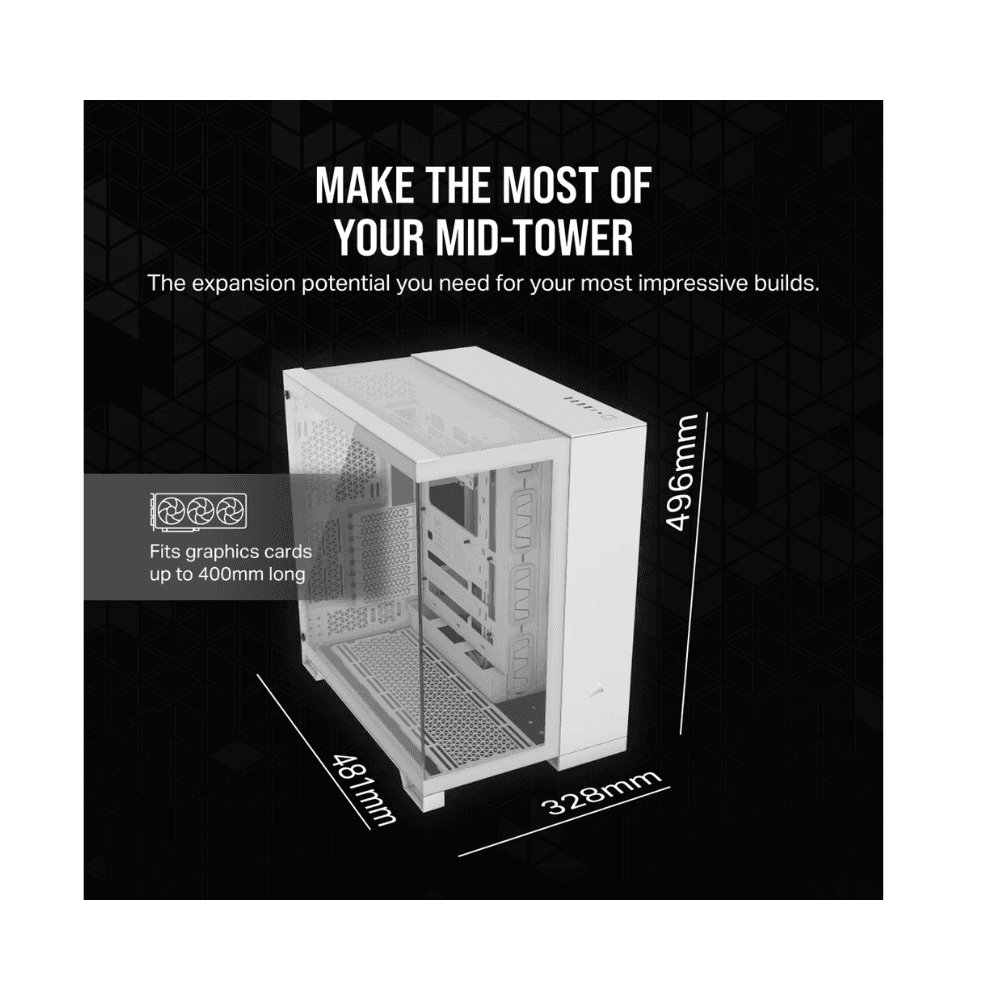 CORSAIR 6500X TEMPERED GLASS MT CASE RGB WHITE ICUE LINK — thumbnail 3 of 6