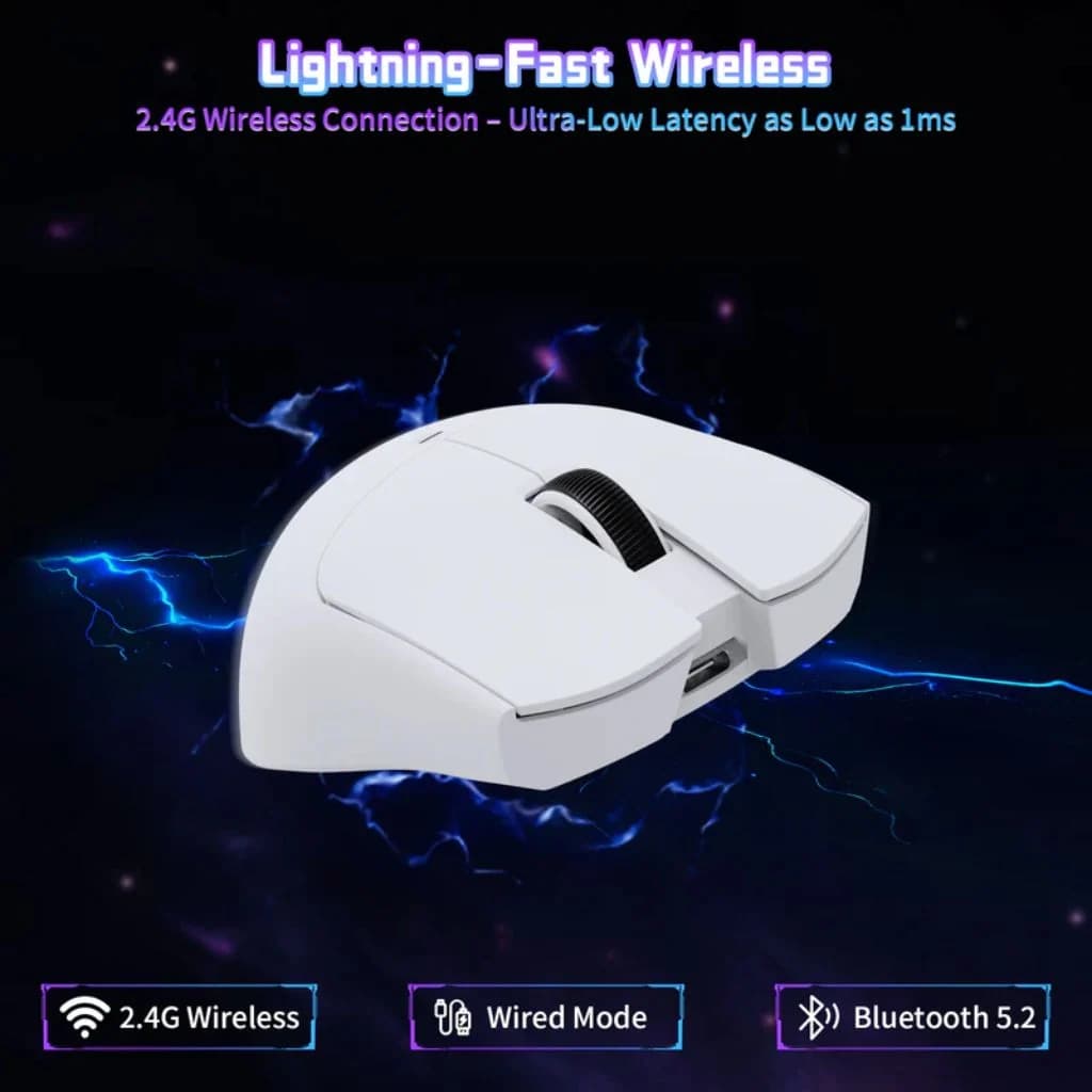 ATTACK SHARK X11 SE Wireless Gaming Mouse - White — thumbnail 4 of 4