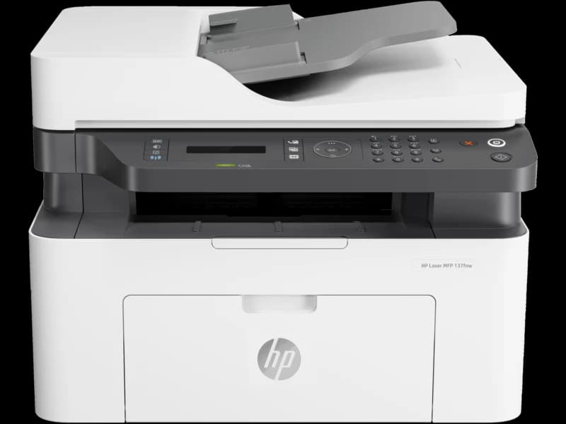 HP Laser MFP 137fnw All-in-One Printer – Print, Scan, Copy, Fax, 21 ppm, 1200×1200 dpi, 40-Sheet ADF, Wi-Fi, Ethernet, Mobile Printing (Black & White) — thumbnail 10 of 10