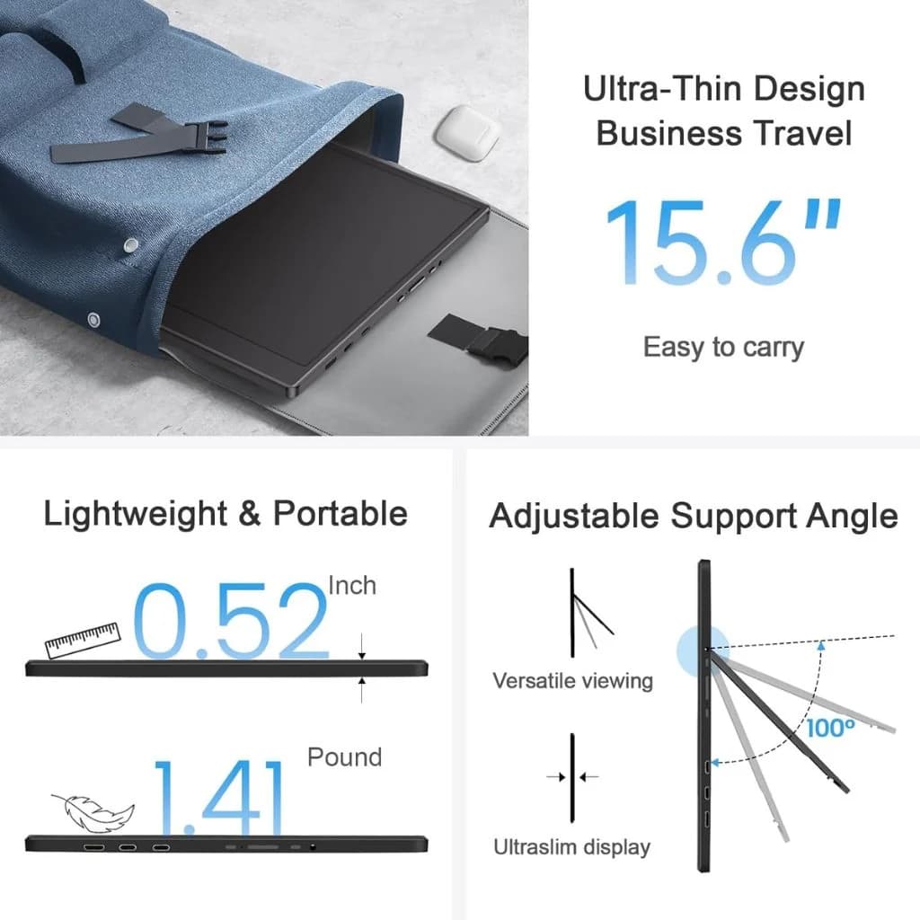 Raptor MF160T02 15.6 inch 60Hz IPS Portable Monitor — thumbnail 5 of 8