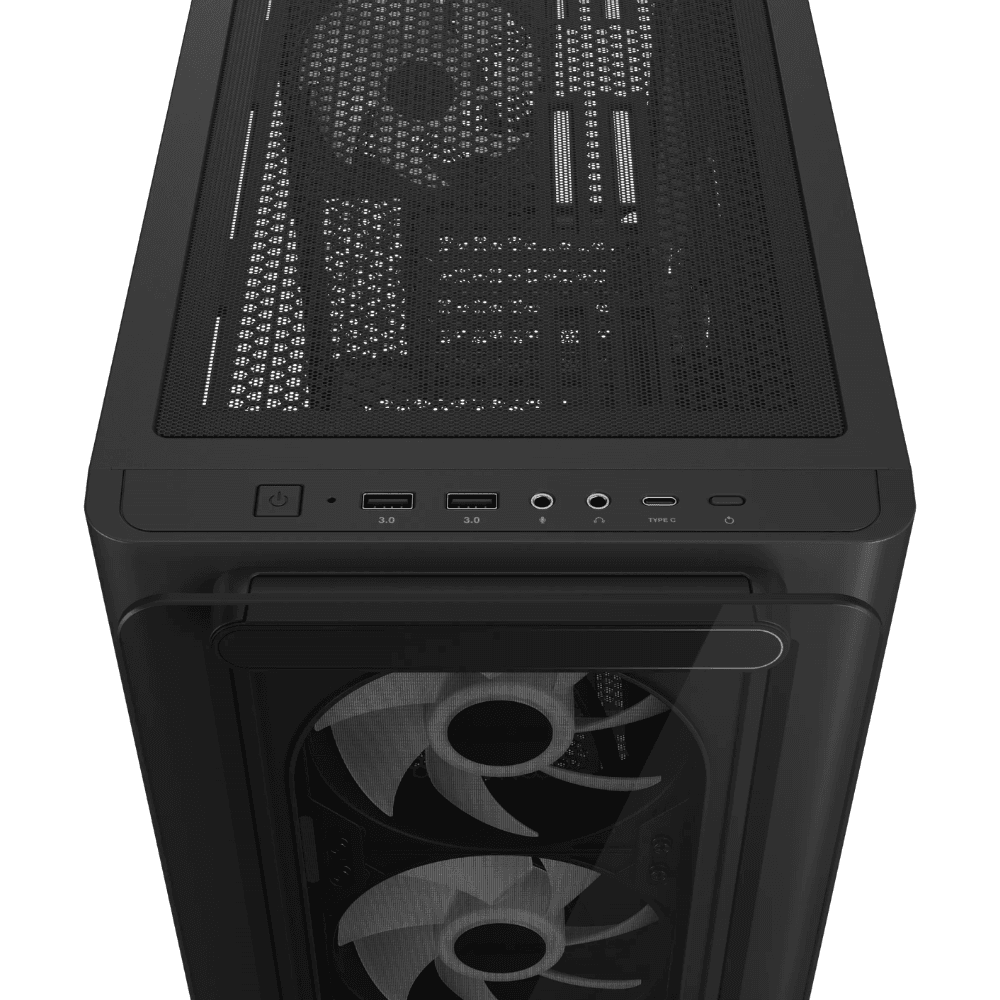 ASUS A23 PLUS ARGB Micro-ATX Gaming Case – Tempered Glass Black — thumbnail 5 of 7