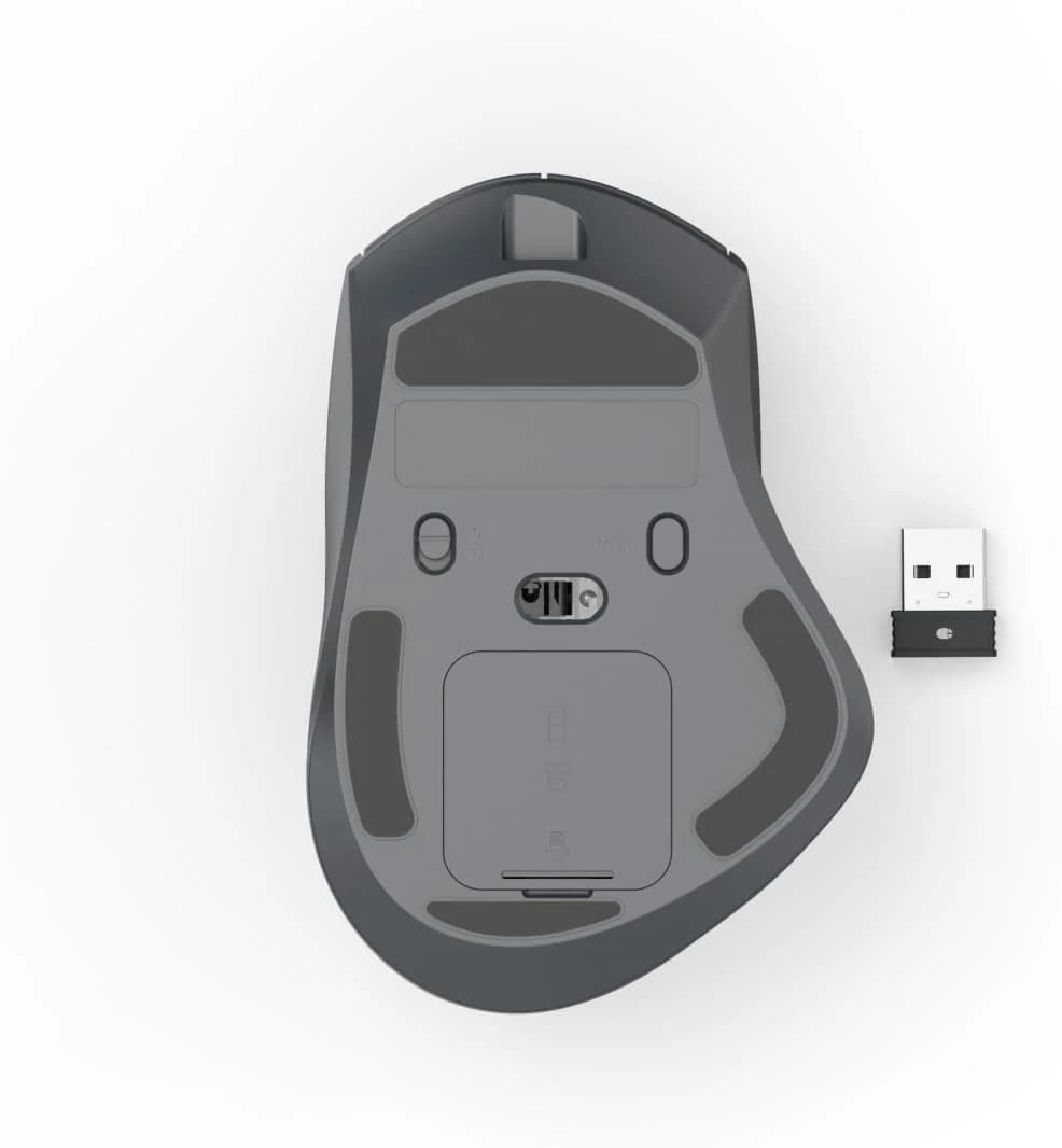 Hama WM-900 Multi-Device Wireless Mouse – 10-Button Radio & Bluetooth Rechargeable Optical Mouse, Ergonomic Right-Handed Design, RGB Lighting & USB-C Charging — thumbnail 4 of 7