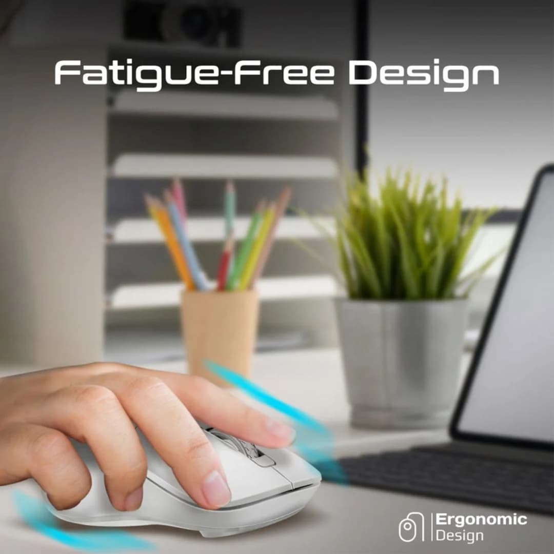 Promate Samo Dual Mode Wireless Mouse - White — thumbnail 5 of 5