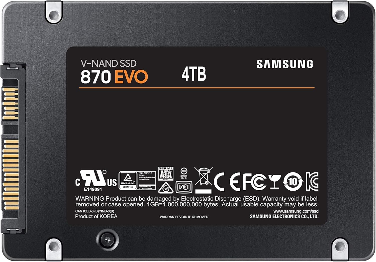 Samsung 870 EVO SATA III 2.5" Internal SSD - 4TB — thumbnail 5 of 5