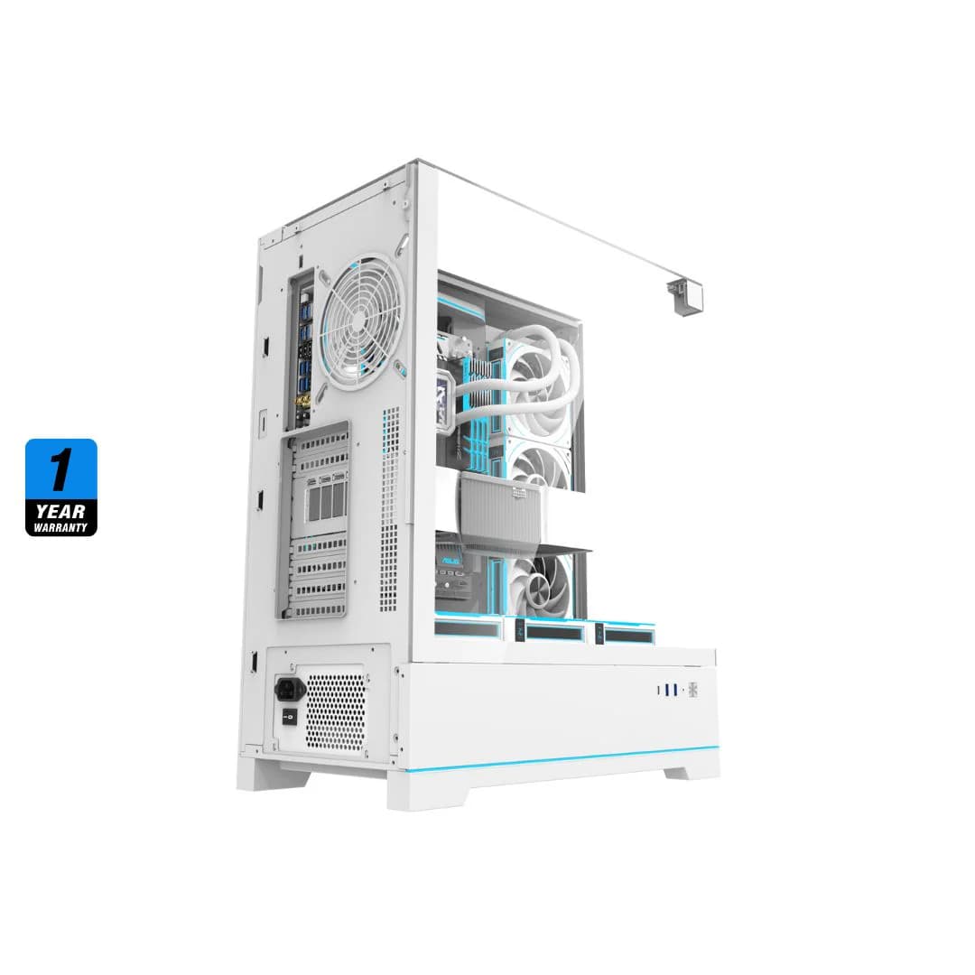 DarkFlash DY450L Pro Mid Tower Case - White — thumbnail 4 of 9