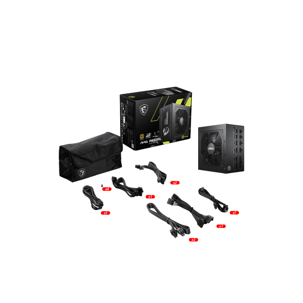 MSI MAG A650GL 80+ PLUS GOLD Power Supply — thumbnail 2 of 4