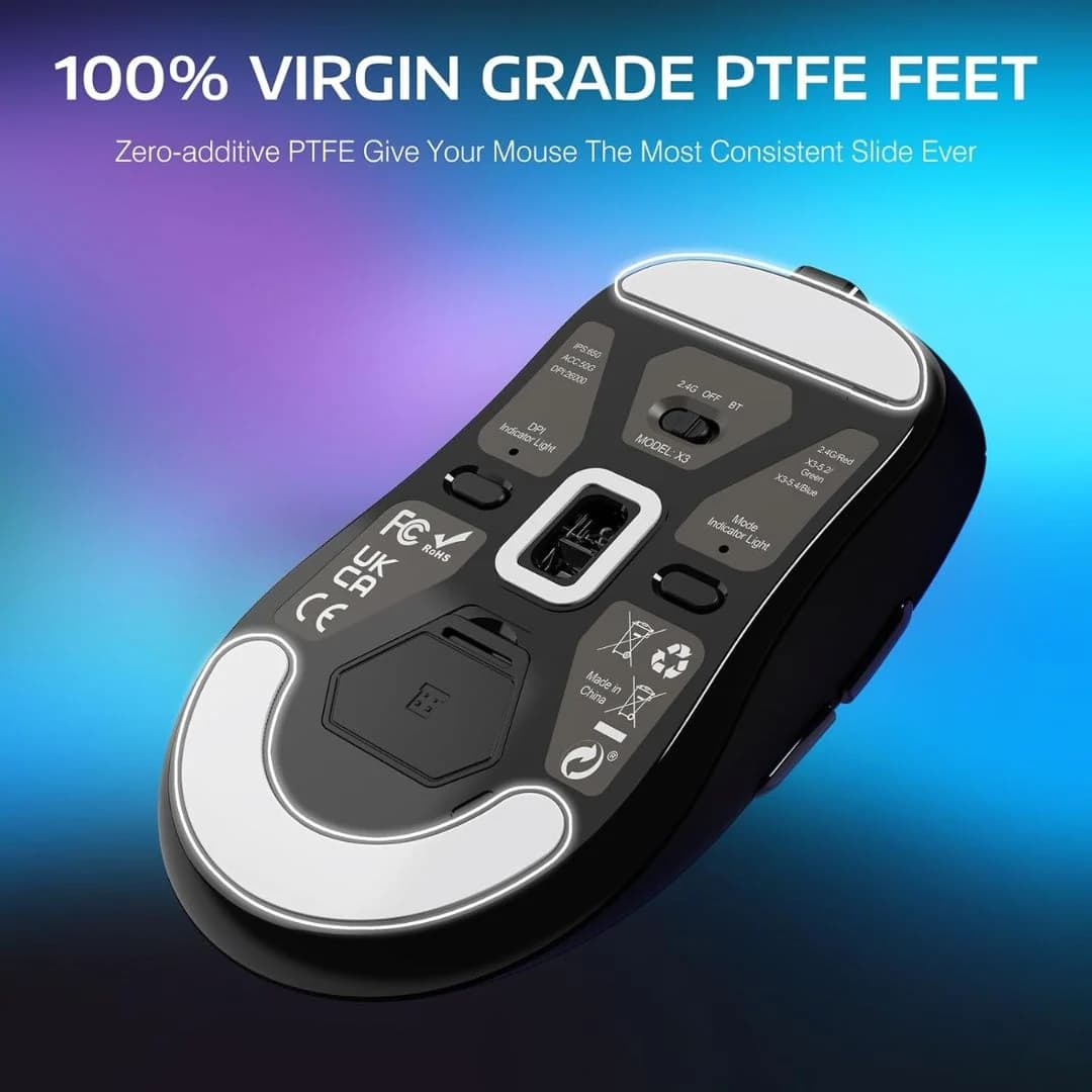 ATTACK SHARK X3  Wireless Gaming Mouse - Black — thumbnail 6 of 8