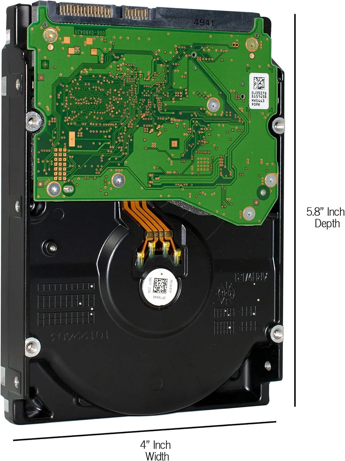 WD Ultrastar DC HC520 12TB Enterprise HDD, 3.5-Inch Internal Hard Drive, 7200RPM, SATA 6Gb/s, 256MB Cache, Helium-Filled Data Center Storage, Model HUH721212ALE600 — thumbnail 4 of 6