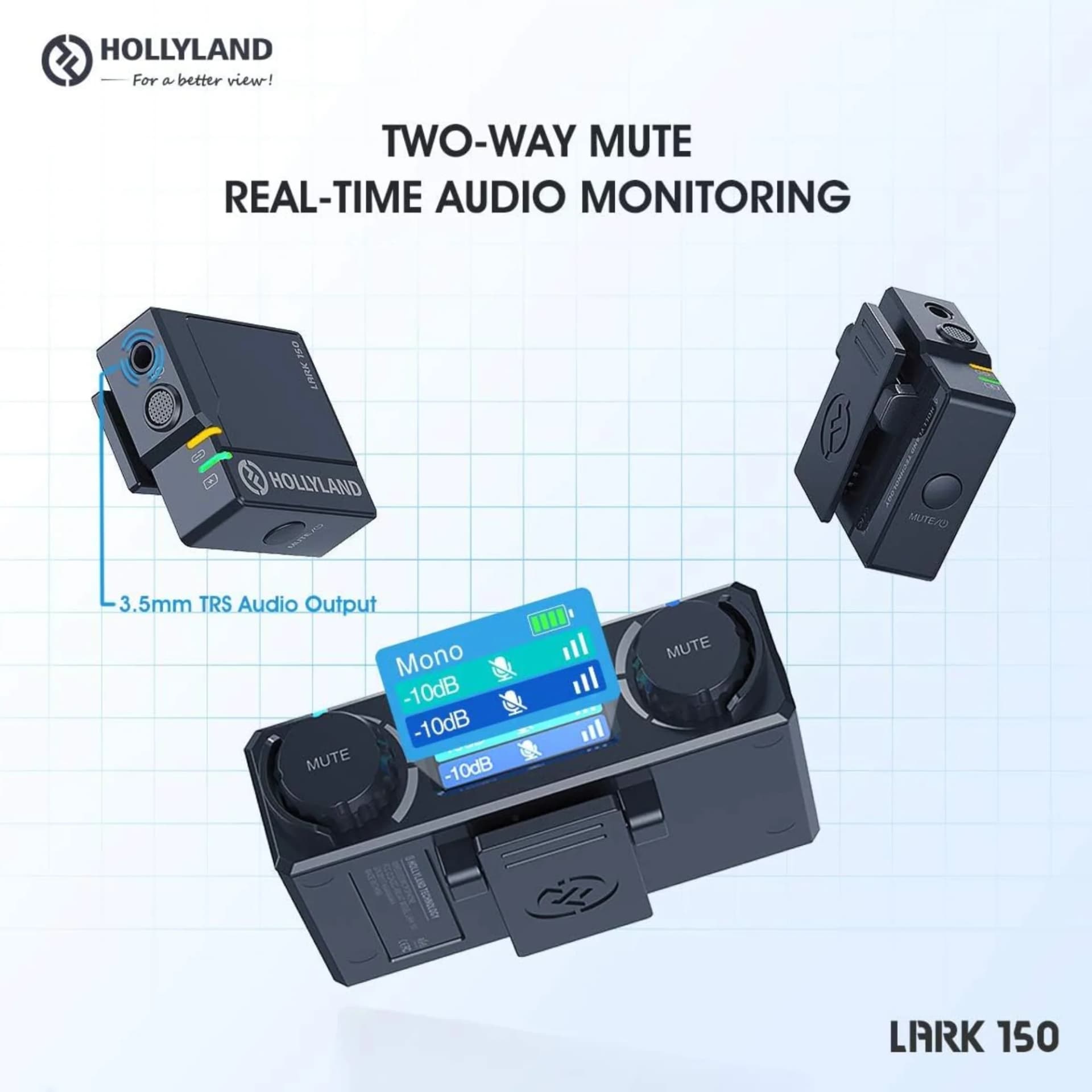 Hollyland LARK 150 Duo - Wireless Lavalier Microphone — thumbnail 4 of 4
