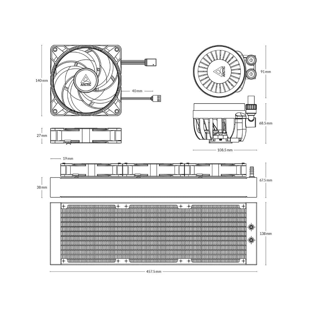 Arctic Liquid Freezer III 420 A-RGB - Black — thumbnail 5 of 7