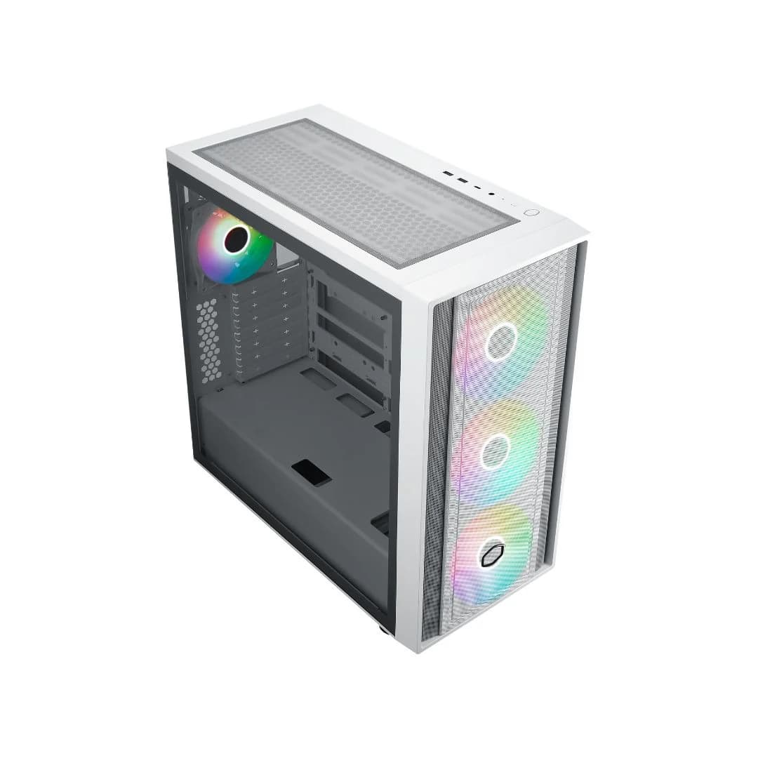 Cooler Master MasterBox 600 Mid Tower 4 Fan - White — thumbnail 3 of 4