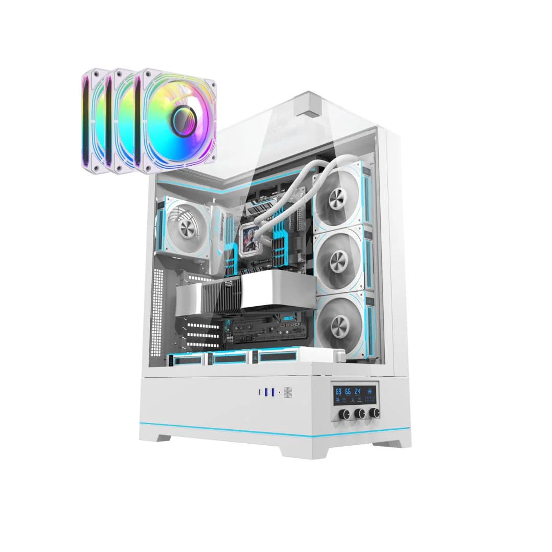 DarkFlash DY450L Pro Mid Tower Case - White — thumbnail 9 of 9