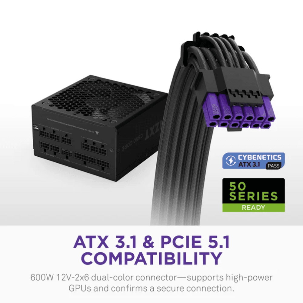 NZXT C850W 80+PLUS Gold Core ATX 3.1 BLACK Power Supply — thumbnail 4 of 7
