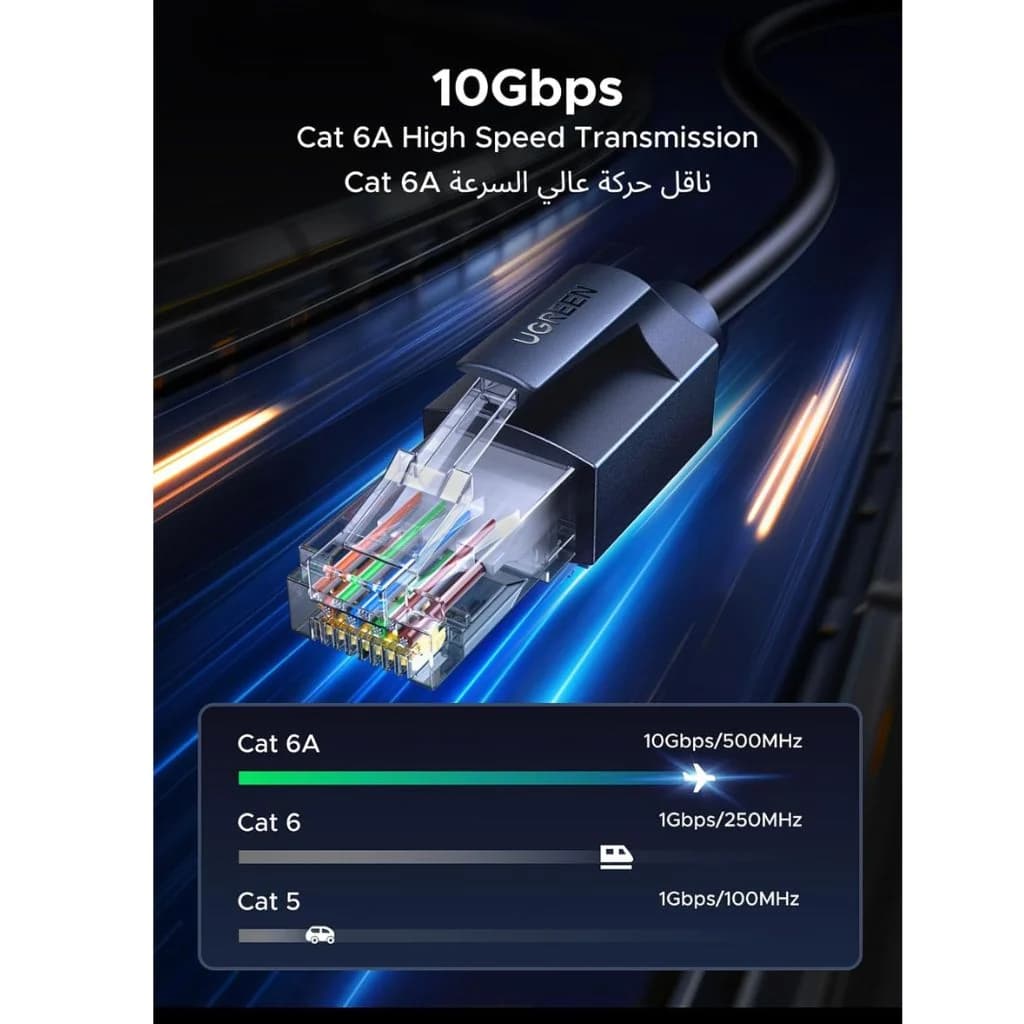UGREEN UG-50175 Cat 6 Ethernet Cable Black 3M — thumbnail 2 of 4