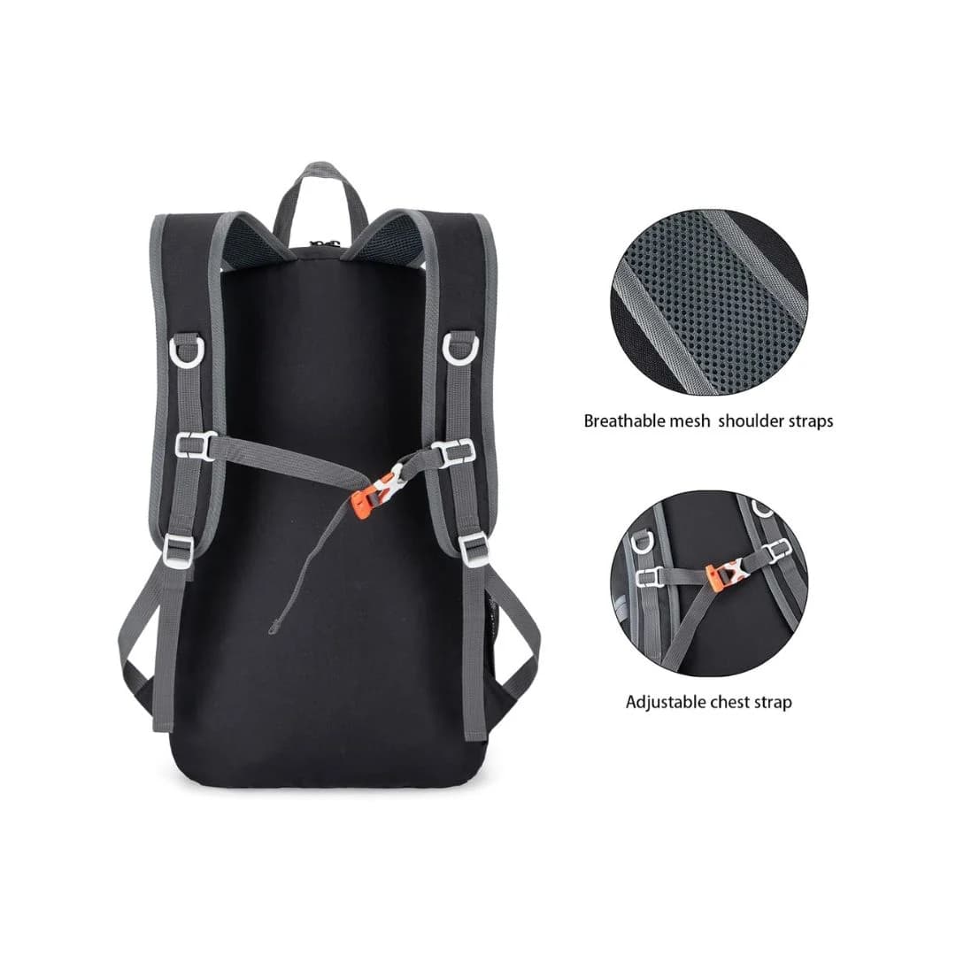 BAG Raptor Travel Hiking Compartments Backpack 15.6-inch Laptop - Black — thumbnail 3 of 3