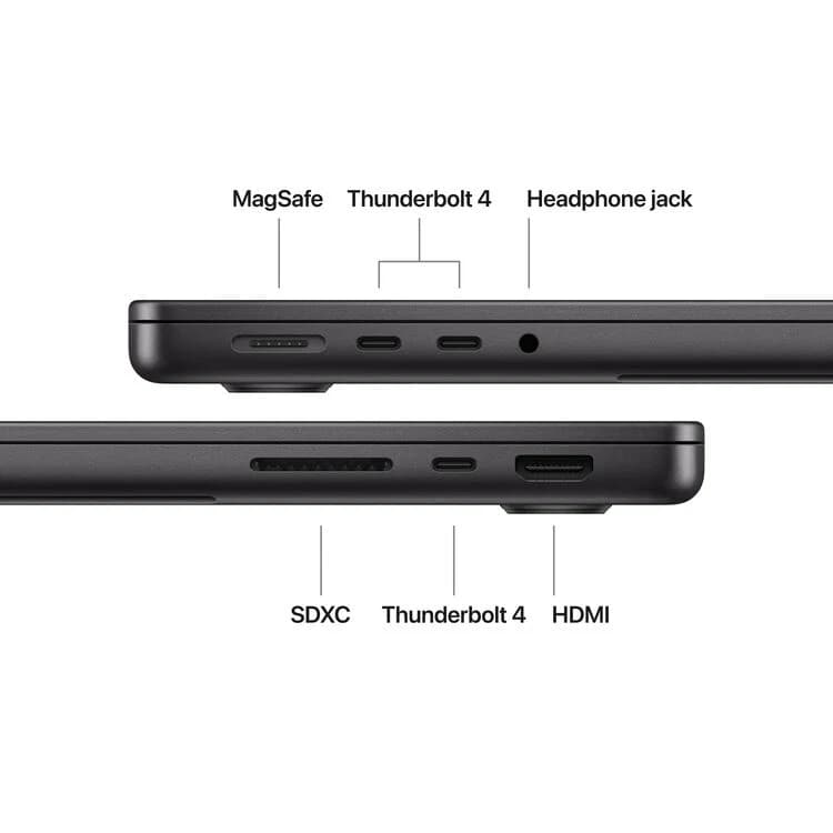 Apple 14" MacBook Pro M5 10-Core CPU -  24GB RAM - 1TB SSD - 10-Core GPU -  Arabic (Space Black) — thumbnail 7 of 9