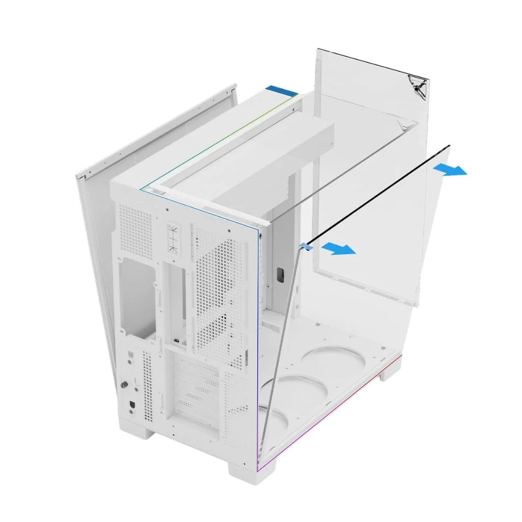 Thermalright TR-A70 VISION 5-Fan with LCD ATX Computer Case - White — thumbnail 3 of 4
