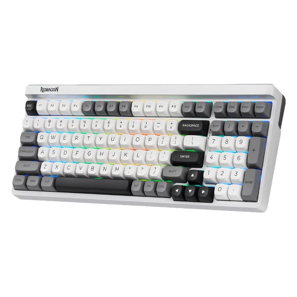Redragon GAREN PRO K656WGB-PRO Wireless Gaming Keyboard - White / Gray