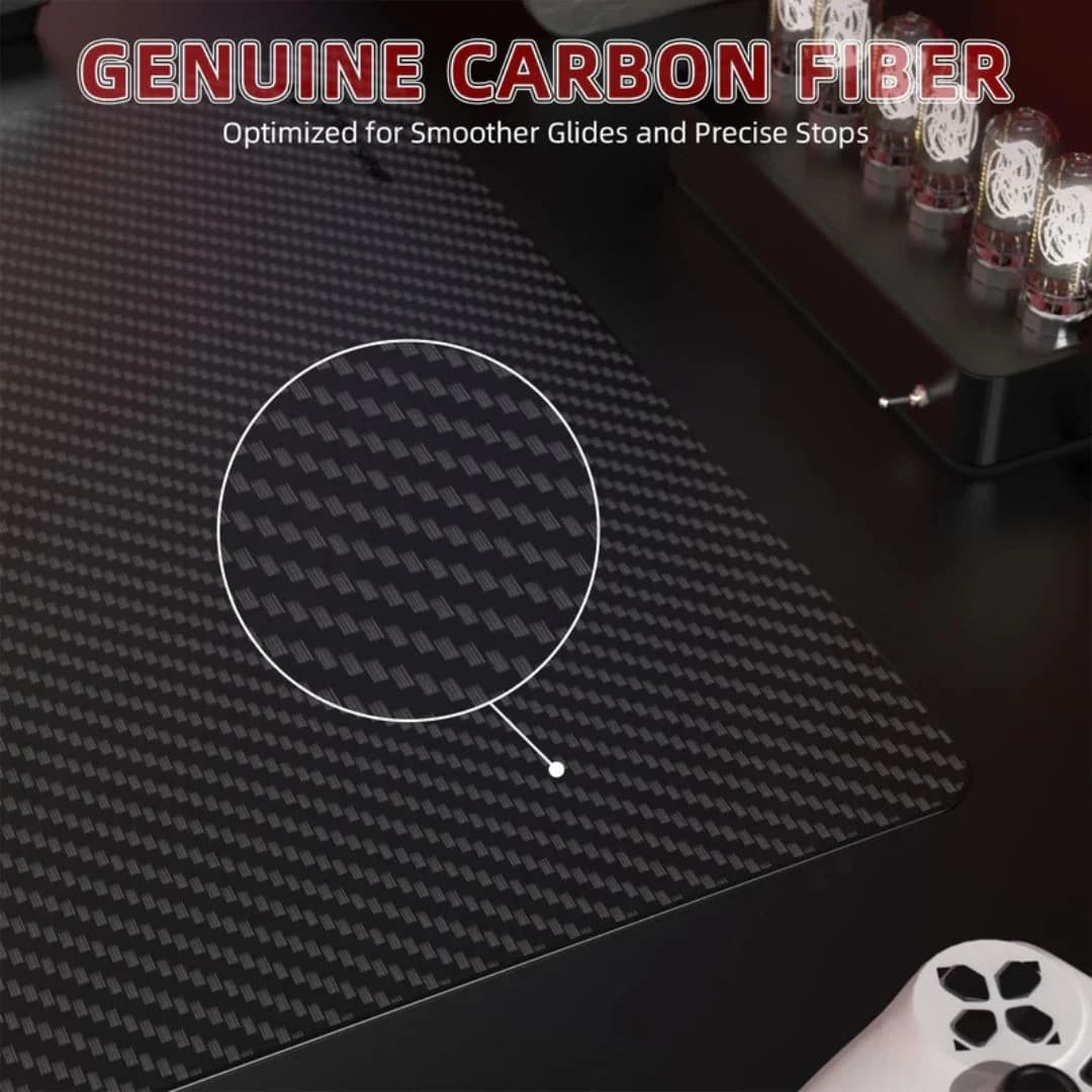 ATTACK SHARK CM04 XL 490x490mm Carbon Fiber Gaming Mouse Pad - Eclipse Black — thumbnail 6 of 6