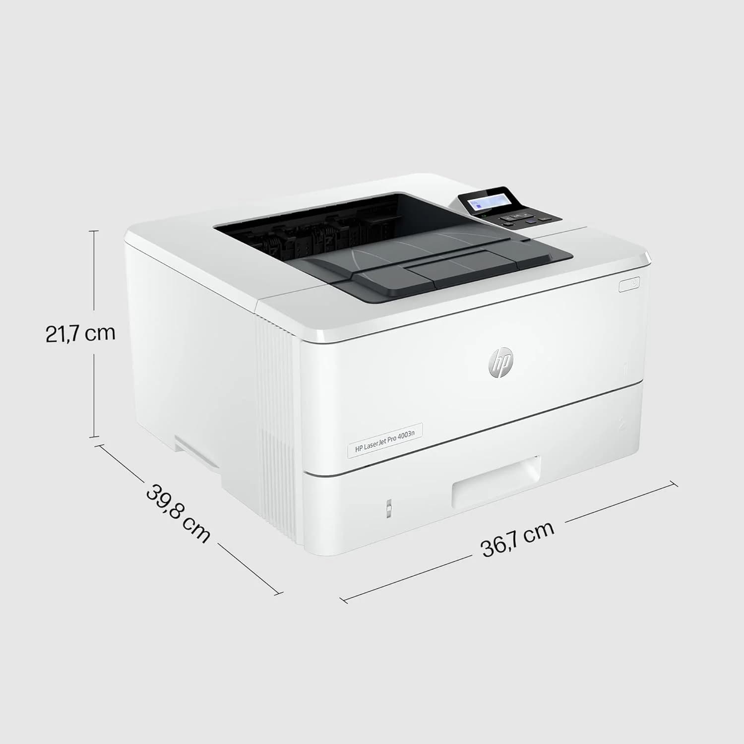 HP LaserJet Pro 4003n Printer - Print: up to 42 ppm black, Hi-Speed USB 2.0 — thumbnail 4 of 6