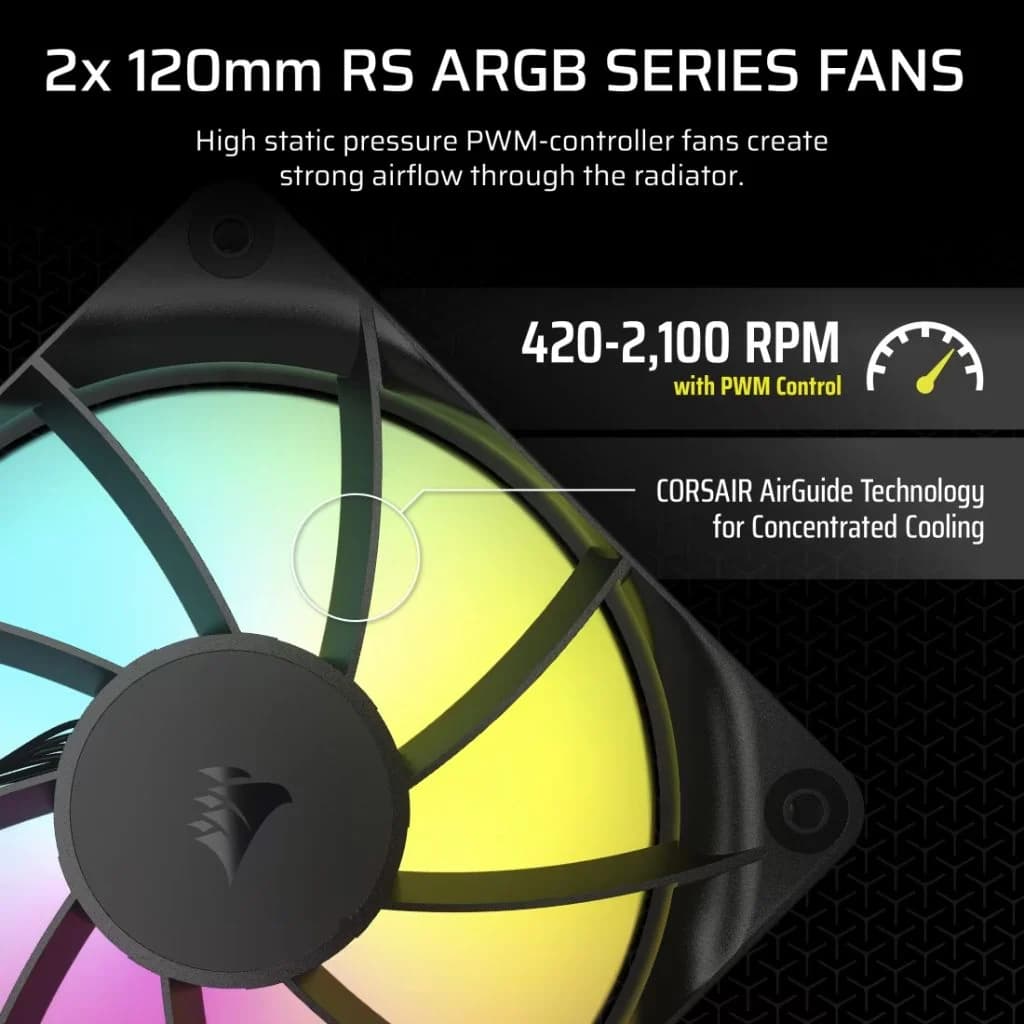 Corsair NAUTILUS 240 RS ARGB Liquid CPU Cooler - Black — thumbnail 5 of 5