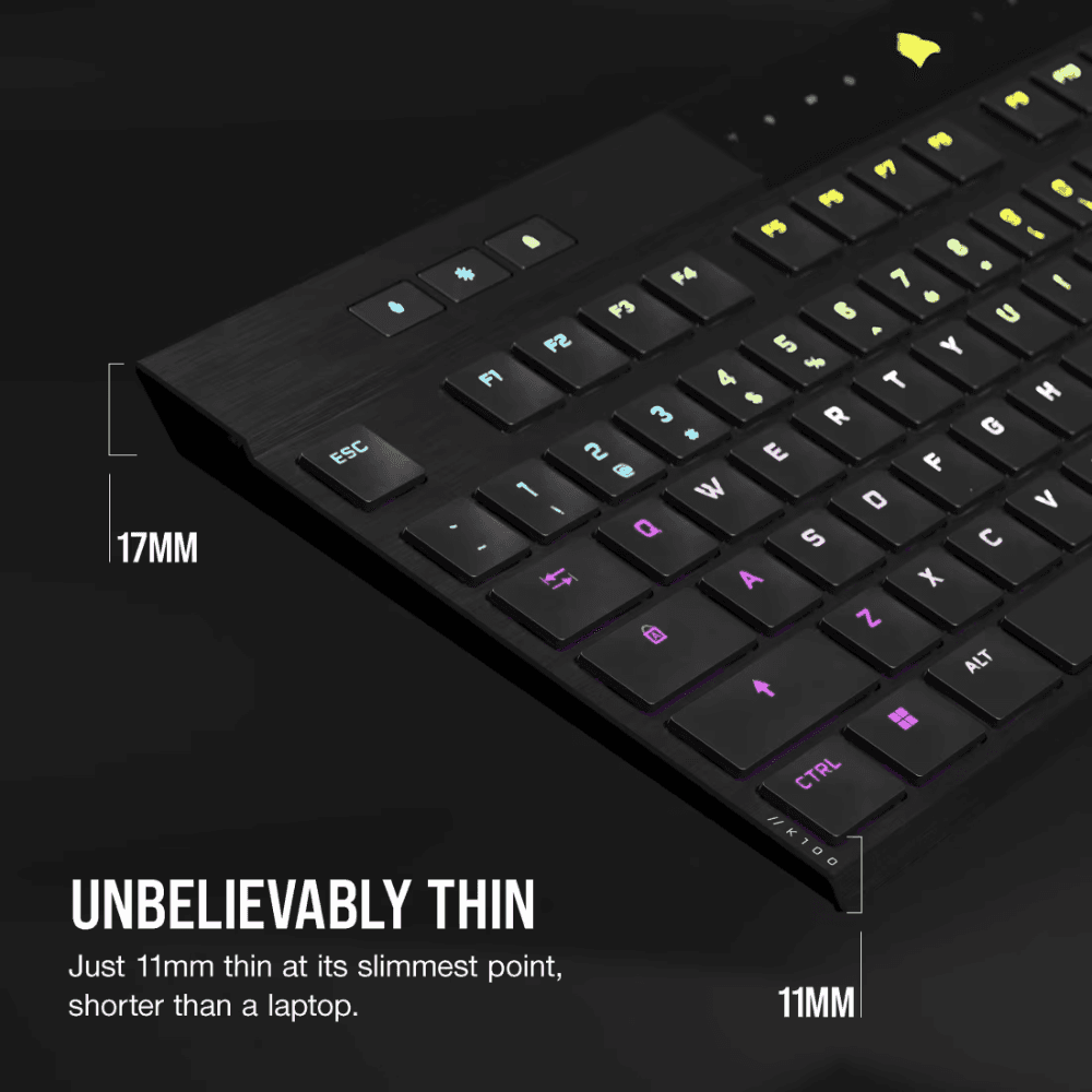 CORSAIR K100 AIR WIRELESS RGB Ultra-Thin Mechanical Gaming Keyboard — thumbnail 2 of 5