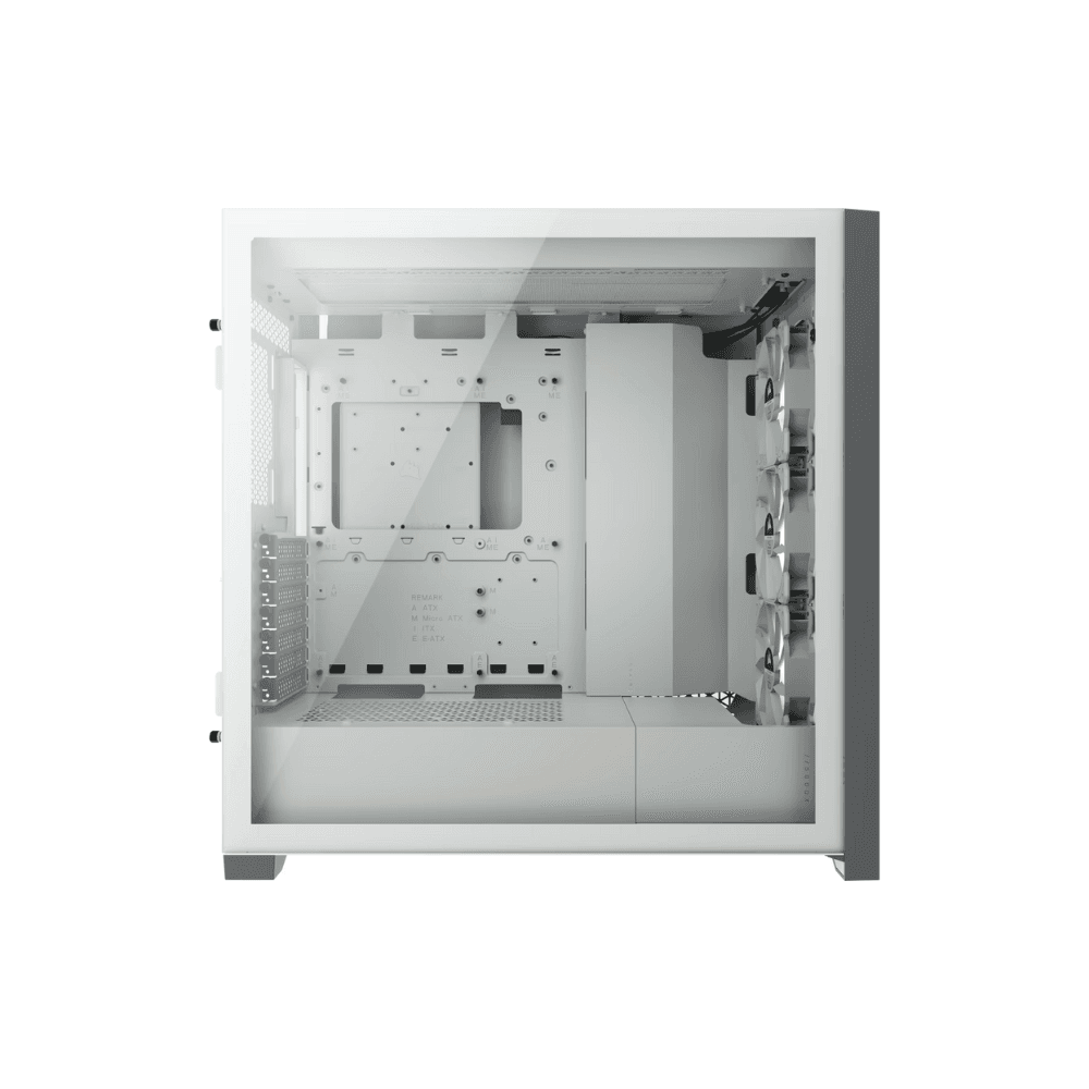 CORSAIR ICUE 5000X RGB TEMPERED GLASS MID-TOWER SMART CASE  WHITE — thumbnail 3 of 6