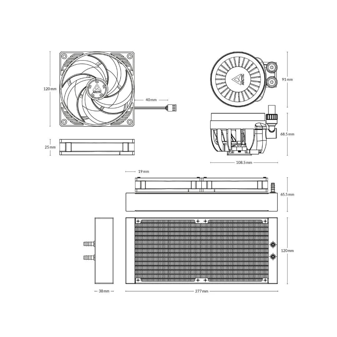Arctic Liquid Freezer III 240 - Black — thumbnail 3 of 6