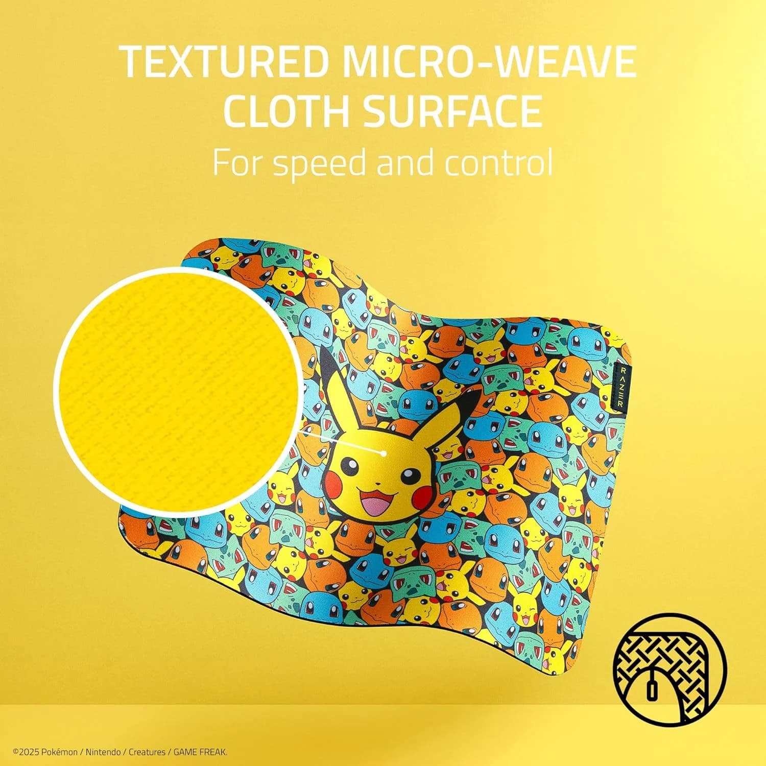 Razer Gigantus V2 Pokémon Edition - Soft Gaming Mouse Mat for Speed and Control - Micro Fabric Surface - Thick Rubber Foam - Non-Slip Base - 360 x 275 x 3 mm | Pokémon Kanto — thumbnail 5 of 7
