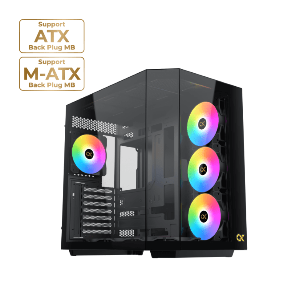 XIGMATEK CUBI II – E-ATX Mid-Tower PC Case – Black