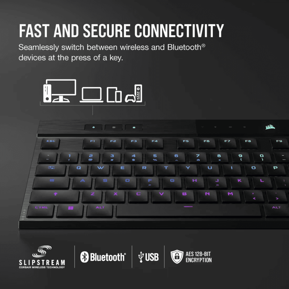 CORSAIR K100 AIR WIRELESS RGB Ultra-Thin Mechanical Gaming Keyboard — thumbnail 3 of 5
