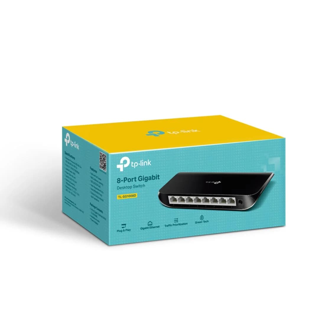 TP-Link TL-SG1008D, Gigabit Desktop Switch, 8 Port — thumbnail 4 of 4