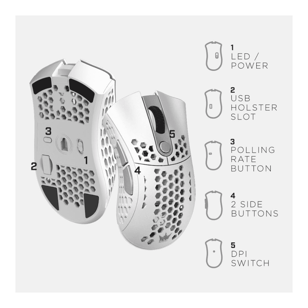 GALAX GAMING MOUSE HOF ACE M2 WIRELESS WHITE — thumbnail 3 of 4