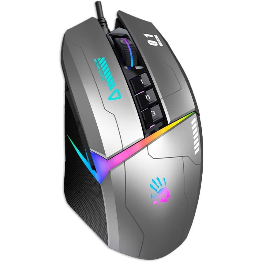 RGB Animation Gaming Mouse W60 Max Activated Gun Grey — thumbnail 3 of 5
