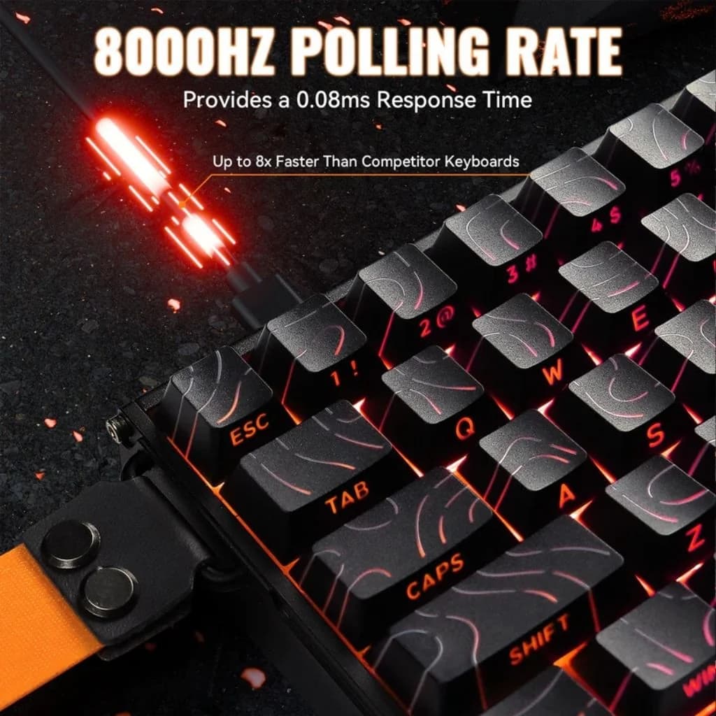ATTACK SHARK X68 MAX HE Wired Rapid Trigger Gaming Keyboard - Black Contours — thumbnail 3 of 6