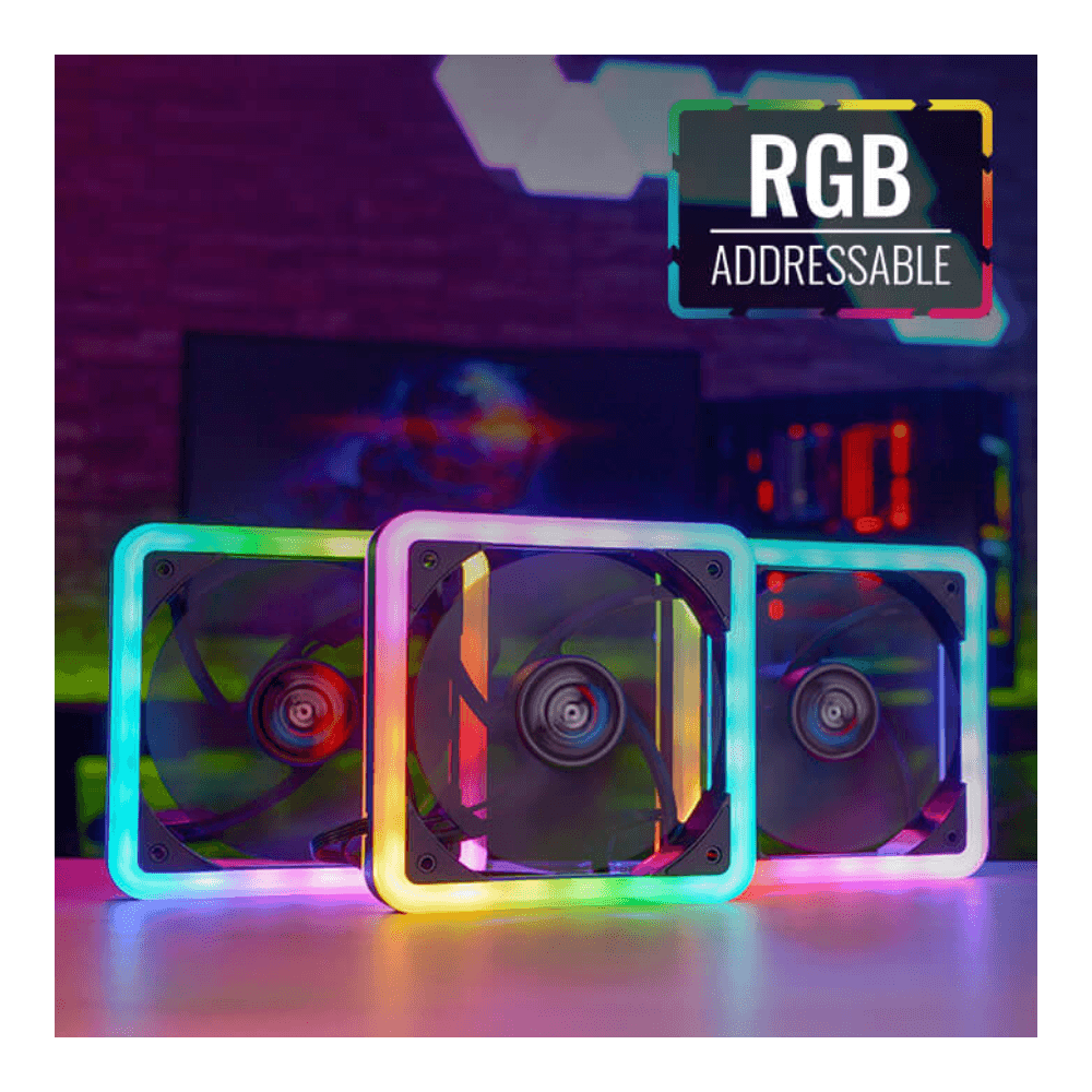 AEROCOOL FAN CASE EDGE 14 PRO 3X140mm ARGB BLACK+ REMOTE CONTROL — thumbnail 3 of 5
