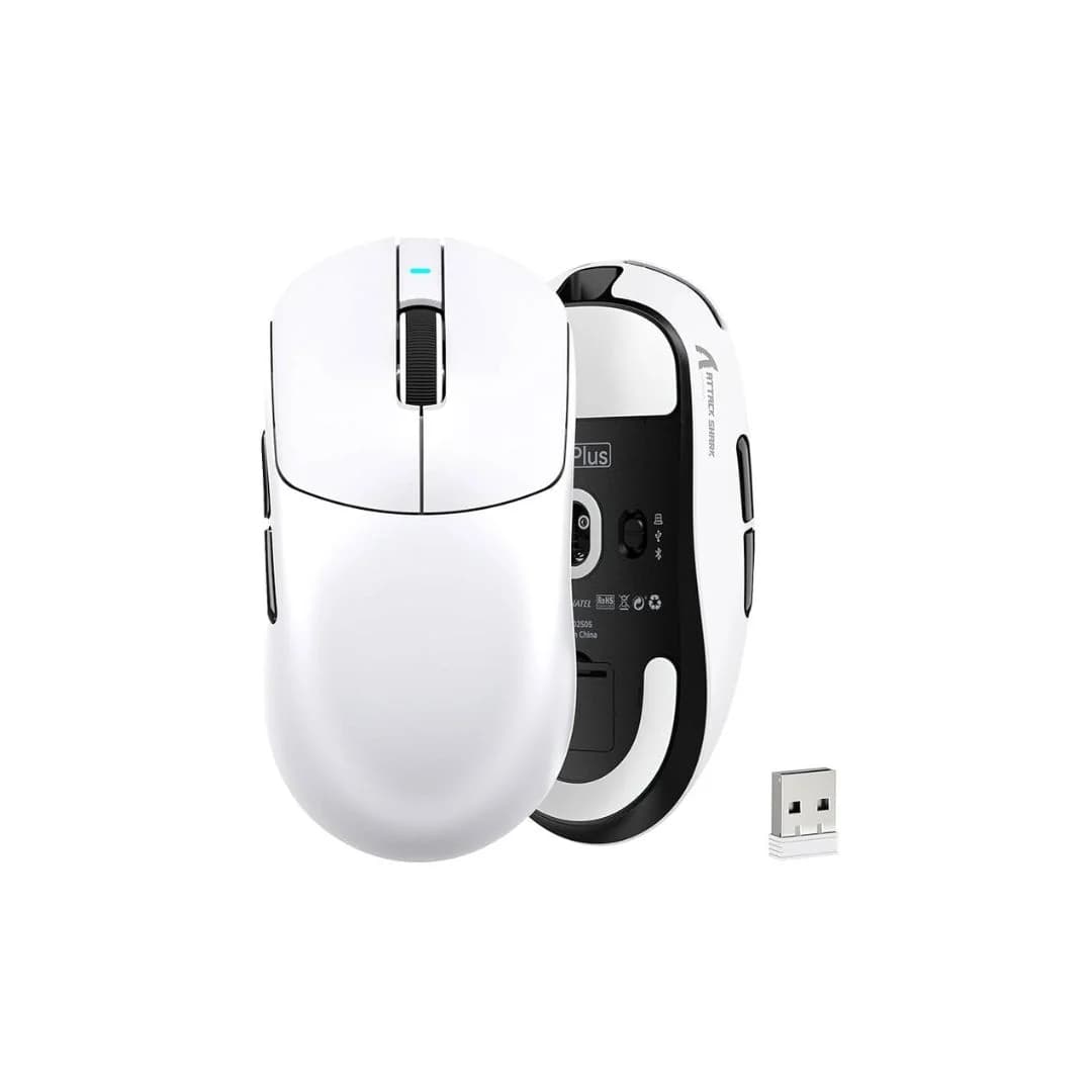 ATTACK SHARK X8 Plus Wireless Gaming Mouse - White