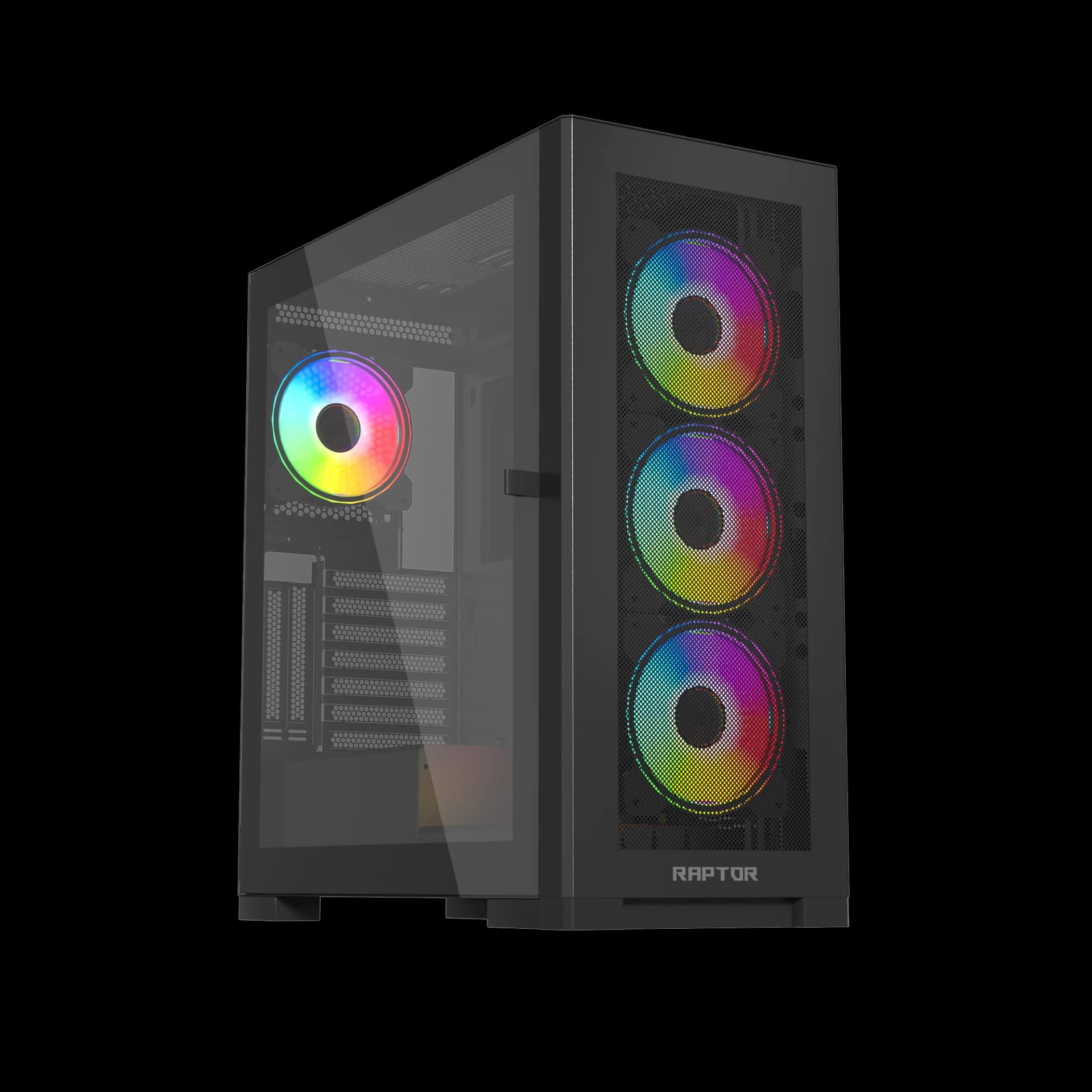 Raptor 290-XL ARCTIC HAWK RGB Mid Tower Case - Black