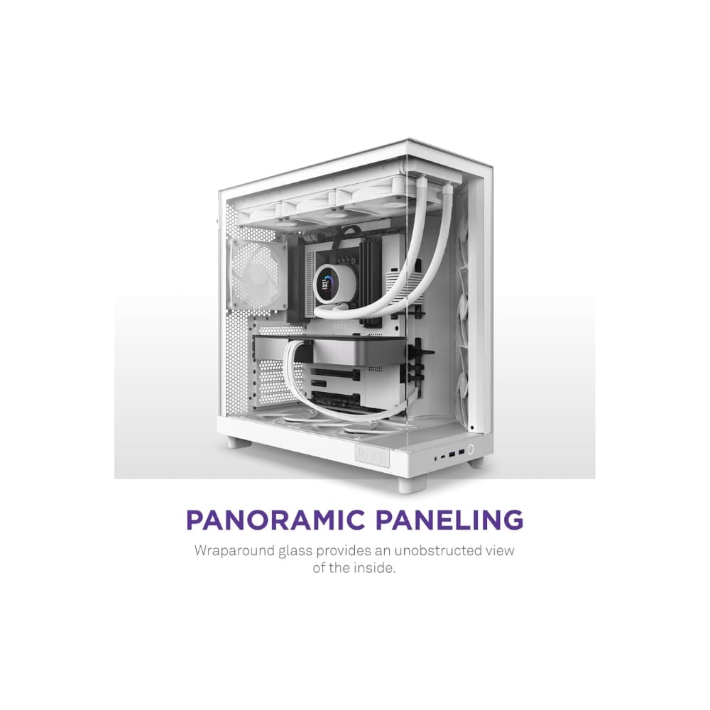 NZXT H6 FLOW COMPACT DUAL-CHAMBER ATX WHITE CASE — thumbnail 2 of 6