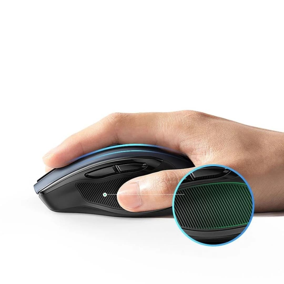 UGREEN MU006 Ergonomic Bluetooth Optical Wireless Mouse - Black — thumbnail 3 of 4