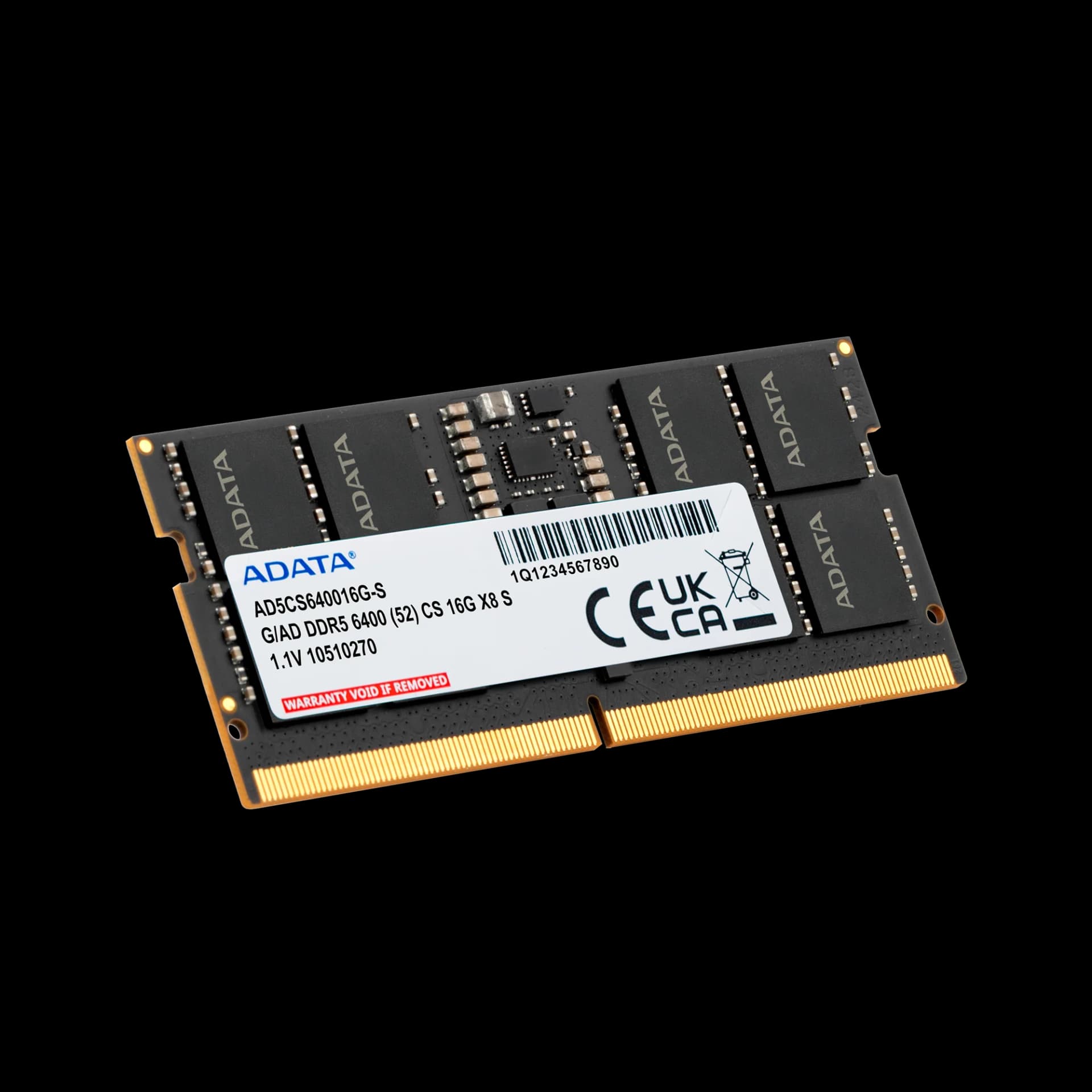 ADATA DDR5 SO-DIMM Memory Module – 6400 MT/s, 1.1 V, Built-In PMIC & On-Die ECC, 16GB Laptop RAM — thumbnail 4 of 5